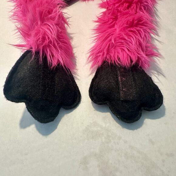 VTG Handmade Pink Fuzzy Hand Puppet Cuddly Critter Puppet 35 Inches By Cheryl - Picture 15 of 16